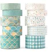 Nastro Washi YUBX Silver Watercolor | 4 Rotoli | Per Scrapbooking E DIY | Adesivo Decorativo - Foto 8