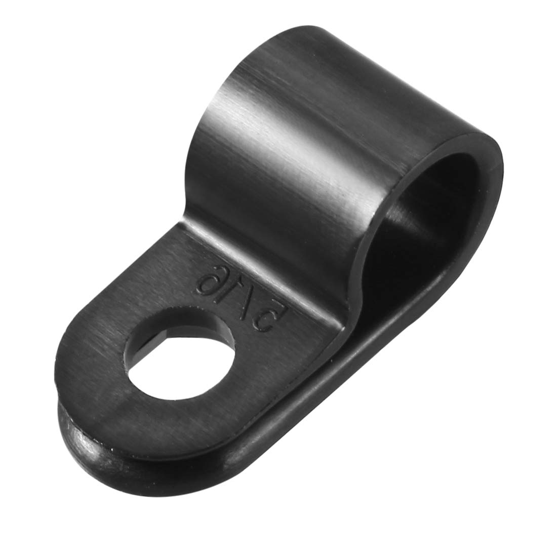 sourcing map 30Pcs Nylon R-Type Cable Clamp Organizer Cord Clips for Wire Management 7.9mm Black CC-1.5