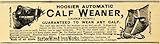 1890 Ad Hoosier Automatic Calf Weaner Barbee Wire Iron Agricultural Livestock - Original Print Ad
