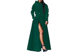 SELTAON Women's Casual 2 Piece Outfits Long Sleeves Hoodies Sweatshirts and High Waist Split Skirt Sweatsuit Lounge Sets