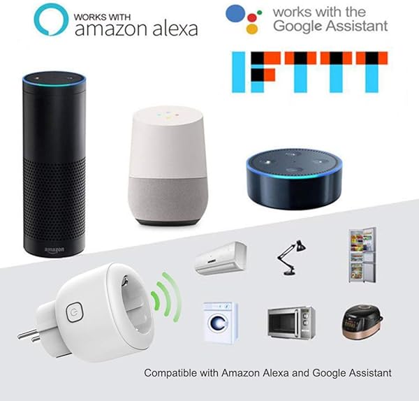 KEXIN WLAN Smart Steckdose 2er Pack Alexa Stochdose Intelligente Wi Fi Smart Home Steckdosen mit App Fernsteuerung Sprachsteuerung Kompatibel mit Google Home Alexa NUR auf 2 4 GHz Netzwerk Wei