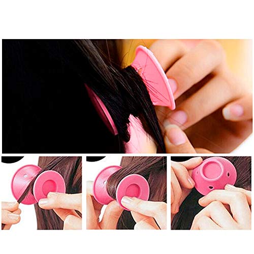 SUBANG 106 Pcs Silicone Hair Curlers Rollers Set Blue&Pink Hair Curlers including 50 Pcs Large Hair Rollers and 50 Pcs Small Magic DIY Hair Style Tools (Bonus: 2 Pcs Transparent Bag,4 Pcs Wig Cap) - Thumbnail 6