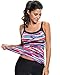 REKITA Women Gorgeous Stripes Print Tankini Swim Top No Bottom