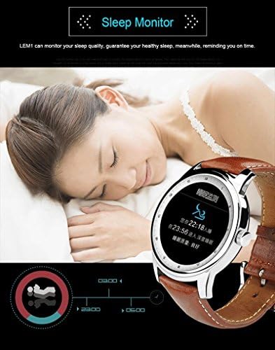 Lemfo LEM1 Bluetooth Smart Watch Full HD IPS Screen Waterproof SmartWatch Fitness Tracker For IOS and Android (Gold)