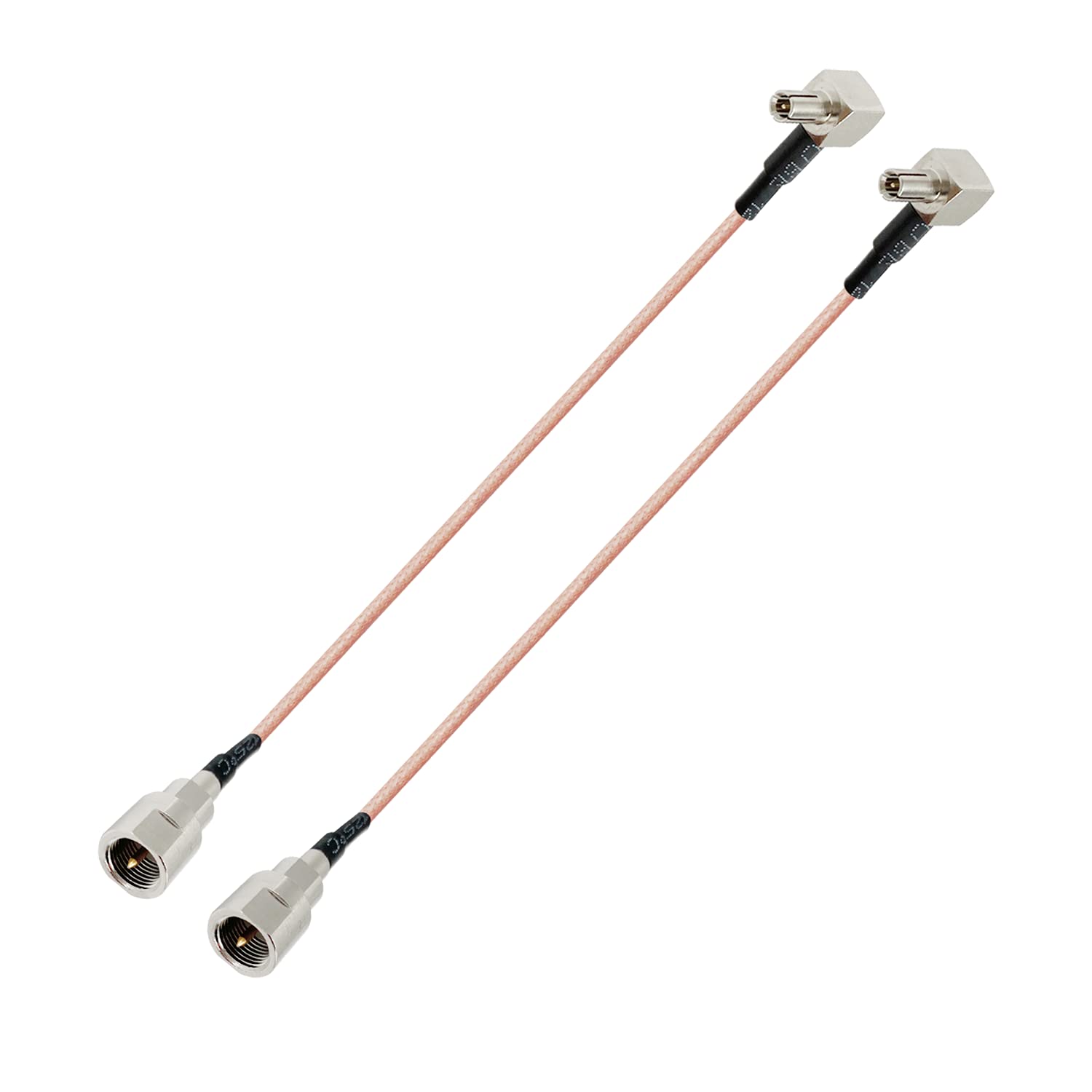 Vecys FME Male to TS9 Male Right Angle 90 Degree RF Coaxial Cable RG316 15cm/6in (2pcs) for 2G 3G 4G LTE Antennes Routers UMTS Mobile Broadband Hsdpa WLAN Wireless
