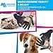 Pet Grooming Gloves - Medium Size Deshedding and Massaging Dogs Cats & Horses - Cleans and Detangles Long & Short Fur - Mess & Hassle Free - For Wet & Dry Massages - Promotes Healthy Skin & Fur