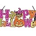 EVAIL Happy Halloween Hanging Sign Decoration Glitter Halloween Pumpkin Party Wall Sign Door Window Decorations Haunted House Yard Party Supplies Decor