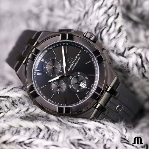 Maurice-Lacroix-Herren-analog-Schweizer-Quarzwerk-Uhr-mit-Gummi-Armband-AI1018-PVB01-333-1