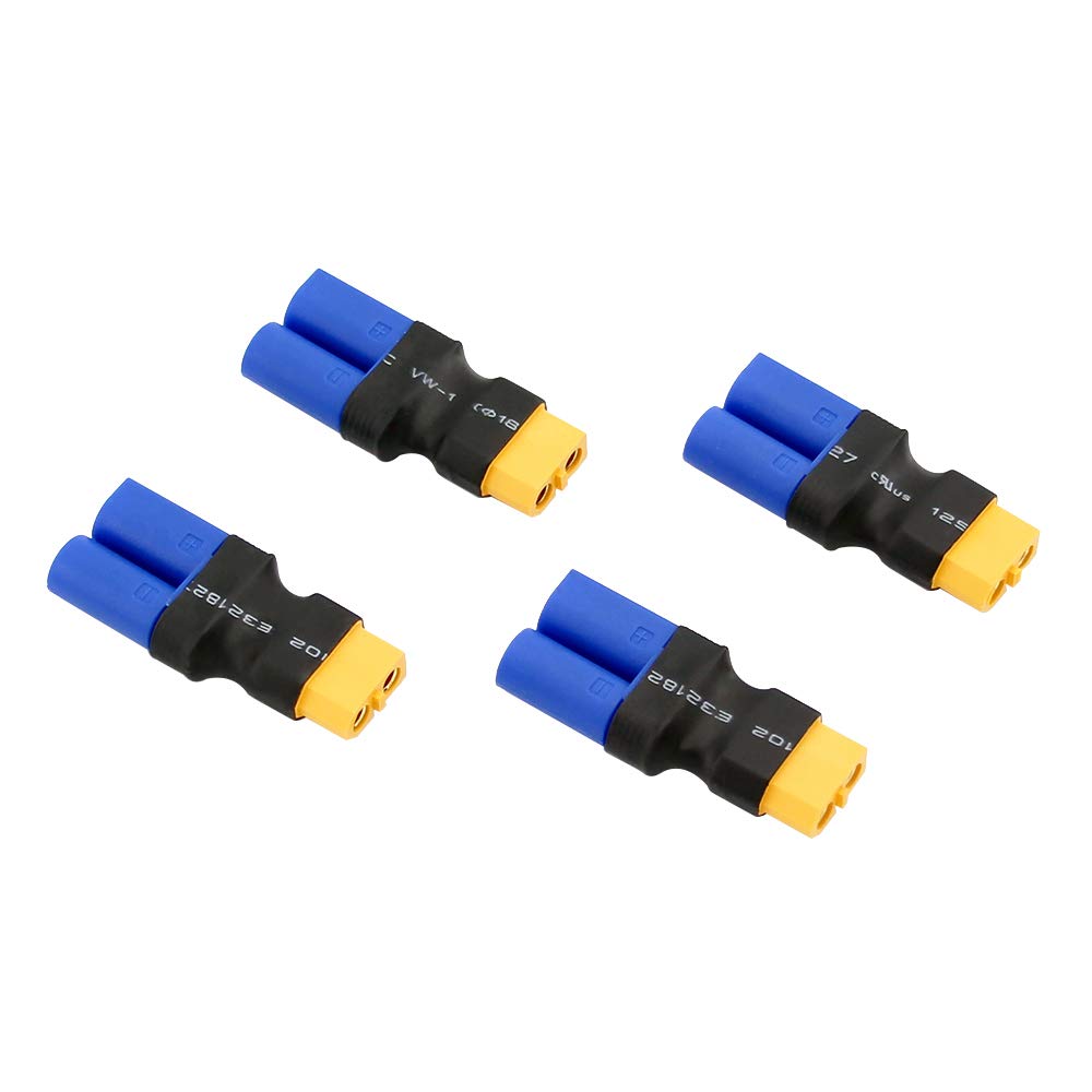BDHI 4pcs No Wires Connectors: Male EC5 to XT60 / XT-60 Female for Turnigy/Zippy(BDHI-84)
