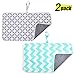 Portable Changing Pad, 2 Pack Baby Waterproof Diaper Changing Pad Reusable and Washable Newborn Travel Mat Station for Home Travel Outside