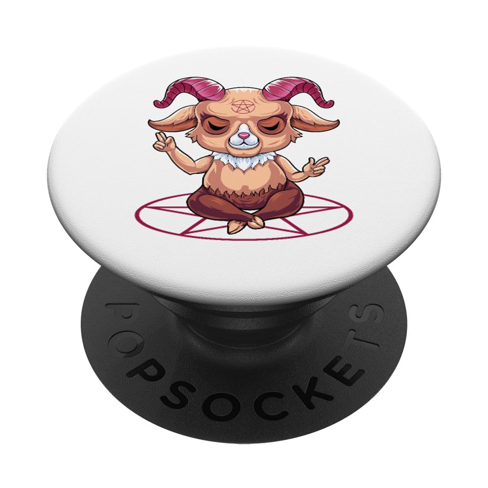 Baphomet Gothic Goat Satanist Pentagram Goth Blackcraft PopSockets Adhesive PopGrip