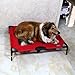 PYRUS 35.8 x 30 x 6.3 inches Pet Camp Bed Steel-Framed Travel Bed Pet Gear Cot for Cat/Dog