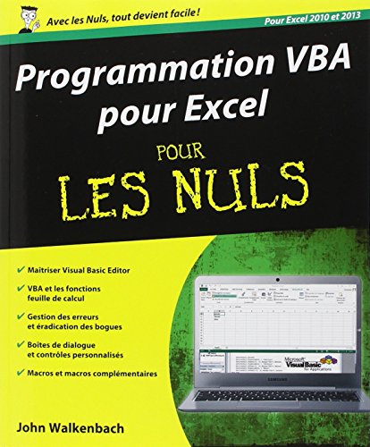 Programmation VBA pour Excel 2010 et 2013
