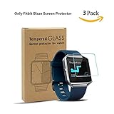 Vancle Screen Protector for Fitbit Blaze Smart Watch,Tempered Glass 2.5D, HD Ultra Clear Film, 3-PACK
