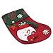 Ivenf Christmas Mini Stockings, 12 Pcs 6.25 inches Felt with 3D Santa Snowman, Gift Card Silverware Holders, Bulk Treats for Neighbors Coworkers Kids Cats Dogs, Small Rustic Red Xmas Tree Set