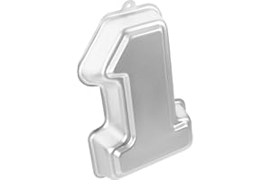 GARVALON Aluminum Number 1 Cake Mold Baking Pan Metal Small Number Cake Pan for Anniversary Bakery Baking