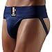 Willmax Jockstrap Gym Cotton Supporter Navy Blue Large with Cup Pocket Athletic Fit Fashionable Straps Brief Multi Sport Underwear Gym, Fitness & Outdoor Inner Wear Soft Underpants