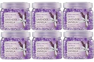 SMELLS BEGONE Odor Eliminator Gel Beads - 12 oz, Pack of 6 - Eliminates Odor in Bathrooms, Cars, Boats, RVs & Pet Areas - Air Freshener - Made with Essential Oils - Lavender Vanilla Scent