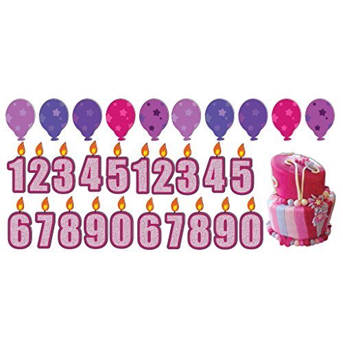 VictoryStore Yard Sign Outdoor Lawn Decorations: Birthday Girl Pathway Markers Candles, Cake and Balloons with Stakes