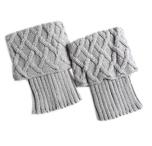 Jiuhexu 5 Pairs Women Winter Warm Crochet Knitted Boot Cuff Socks Short Leg Warmers (5 Pair-D)