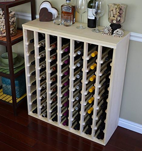 Creekside 56 Bottle Premium Table Wine Rack (Pine) by Creekside - Exclusive 12 inch deep design with solid sides. Hand-sanded to perfection!, Pine