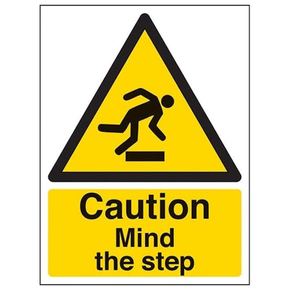 V Safety Eco Friendly Warning General - Caution Mind The Step - 150 X 200mm