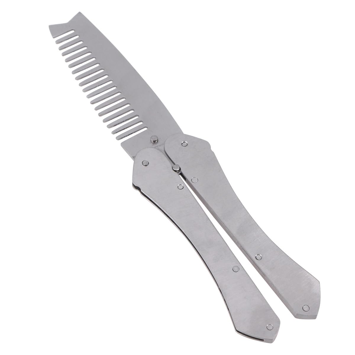 Mipcase Beard Shaping Comb: Hair Comb Beard Shaping Tool Mustache Combing Mens Hair Brush, Foldable Teeth Beard Comb Mustache Brush Template