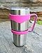 BYGZB Color Handle for Yeti 30 oz Rambler Tumbler, RTIC, SIC and Other 30 oz Tumblers, Seafoam Blue, Hot Pink, Blue, red.(Hot Pink)