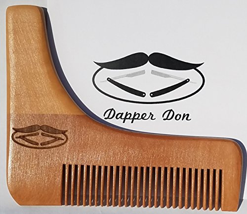 Beard Shaping Tool & Comb by Dapper Don - Use to shape Mustache/Cheek/Neck/Jaw line