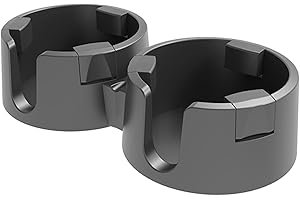Double Cup Holder for Desks and Tables with Strong Adhesive and Double Slot Anti Spill Beverage Bottle Rack for Table Anti Sp