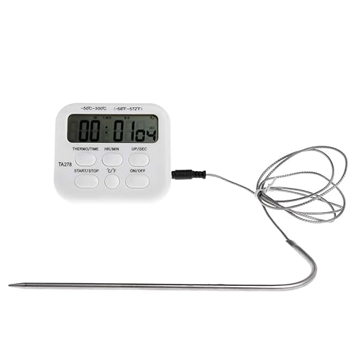 Fanst Temperature Tester,Digital BBQ Thermometer Cooking Meat Food Oven Grill Kitchen Timer Thermometer