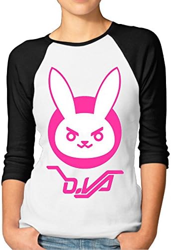 Overwatch Dva Junior Raglan Baseball Jersey T-shirt Top Crew