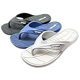 Men's Rubber Sandal Slipper Comfortable Shower Beach Shoe Slip on Flip Flop