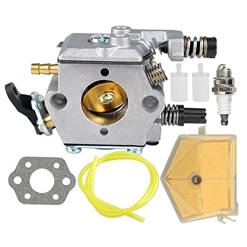 Hilom Carburetor With Air Filter Spark Plug For Husqvarna 51 55 Chainsaw WT-170 Carb Replaces 503281504