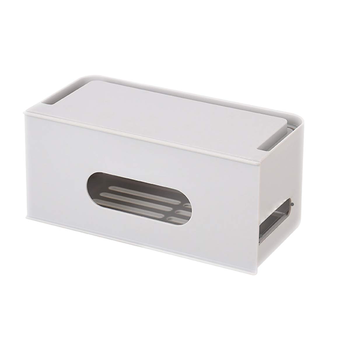 Fambasis Cable Box Organiser Large, Pull-Out Cable Box Management for Power Strip and Extension Lead, Size: 28.2 * 14 * 13 cm