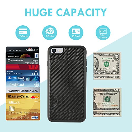 image for ZVEdeng iPhone 8 Wallet Case, iPhone 7 Card Holder Case, ZVE Shockproo