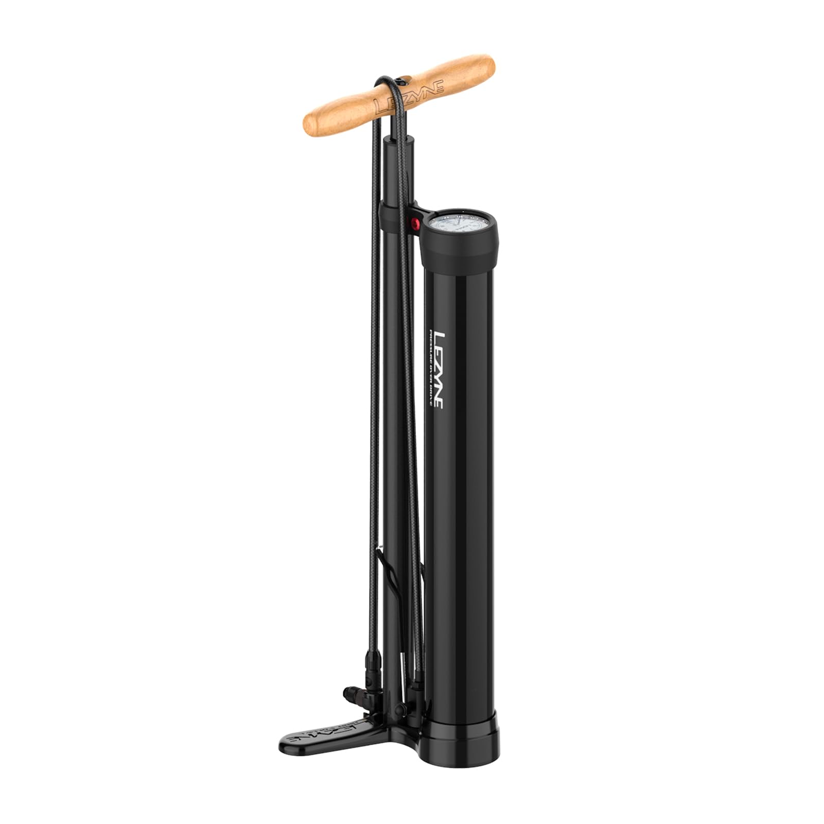 Photo 1 of LEZYNE Pressure Over Drive High Volume Bicycle Floor Pump with 2.5" Analog Gauge - Durable 220 PSI Tire Air Pump for Mountain/Gravel Bikes - ABS-1 Pro Tubeless Chuck Fits Presta/M6x0.8 Valve