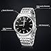 Womens Watches,Couple Silver Stainless Steel Quartz Waterproof Watch for Men/Women,Ladies Female Fashion Dress Business Casual Couple Wrist Watches (Women Watch)