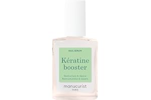 Manucurist Keratin Booster – Nail Strengthener for Damaged Nails – Nail Care with Plant-Based Keratin, AHAs, PHAs, MSM, Silicon, and Vitamin B8 – 97.5% Natural-Origin Ingredients