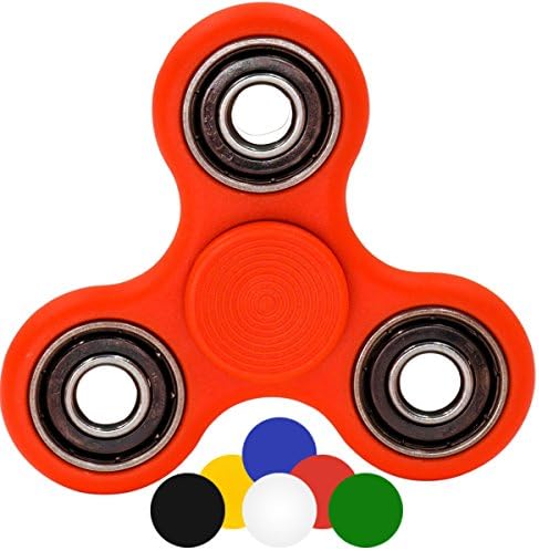 EZColoris Hand Fidget Spinner Toy Fast Speed 1 - 3 Minutes Bearing Finger Spinner For Kids and Adult EDC Stress Reducer Tri Blade Spinner (Red)