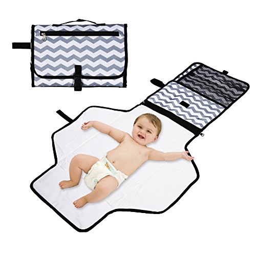 Accmor Waterproof Baby Diaper Changing Pad, Portable Baby Changing Station Organizer Bag Holds Diapers and Wipes, Foldable Extra Long Diaper Clutch for Baby Infants
