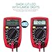 Digital Multimeter, Auto Ranging Multimeter, Clamp Meter Multimeters with AC/DC Voltage, Backlit LCD Display, Current, Resistance, Diode, 600V overvoltage, Continuity Test for Home Use Hand Tools