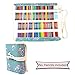 Damero Colored Pencils Case Wrap 100 Holes, Canvas Wrap Pencil Holder Storage Organizer Roll with Multi-purpose Pouch for Artist and Students, Plum Flowers(NO Pencil Included)