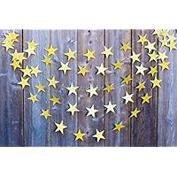 Gold Glitter Star Garland 20ft |Twinkle Twinkle Little Star Gold Glitter Star Garland|Wedding Garland, Gold Décor | Birthday Garland | Gold Party Decorations | Gold Decorations (GoldGlitter)