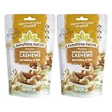 Sunshine Nut Company 'Sprinkling of Salt' Cashews, Peanut Free, Gluten Free, GMO Free, 7 oz, Pack of 2