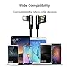 Leagway Right Angle Micro USB Cable, Nylon Braided Charger Cable Data Sync & Charging Cord for Samsung Galaxy S7 Edge/S7/S6/S4/S3, Note 5/4/3, HTC, Nokia, Motorola, Huawei, Sony, Android (Black)