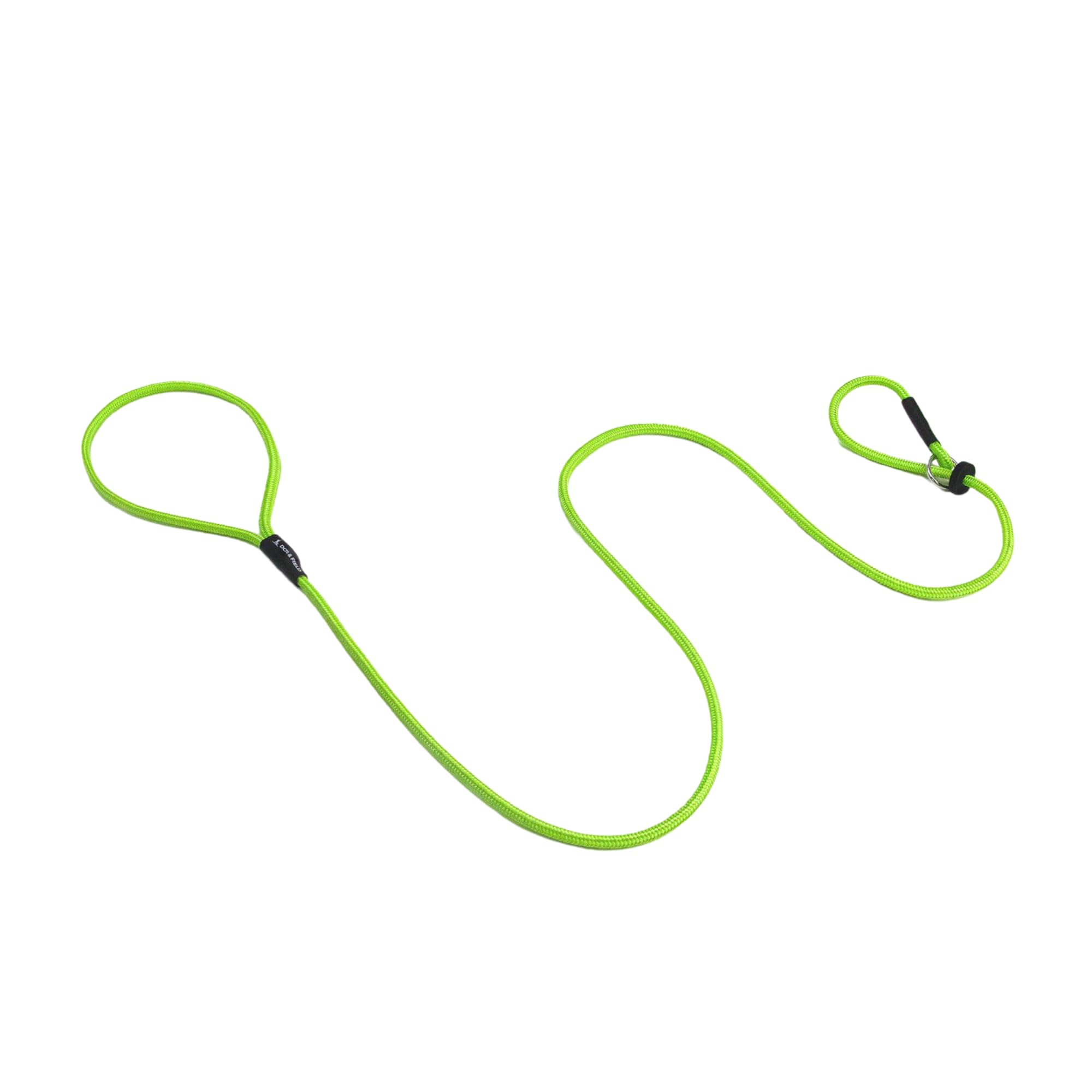 Dog & Field Signature Slip Lead for Dogs, Lime Green. 1.25m Lightweight Slip Leash, with Sliding Rubber Stopper for Training - No Collar or Harness Needed (Lime Green).