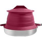 L.I.Q. Silicone Splatter Guard, Durable SplatterDom, Bordeaux, Small | 8 and 10 Inch Pots, 8'' Lid, Food and Oil Splash Guard for Cooking, Easy to Clean and Store, BPA-Free, Microwave Safe