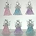Angels Praying Christmas Ornaments - Set of 6 - Pink, Purple, and Blue Christmas Decorations for Tree and Home - Crafting - Each is 2