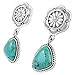 Turquoise Earrings 925 Sterling Silver & Genuine Gemstones (Select style) (Southwestern Style)